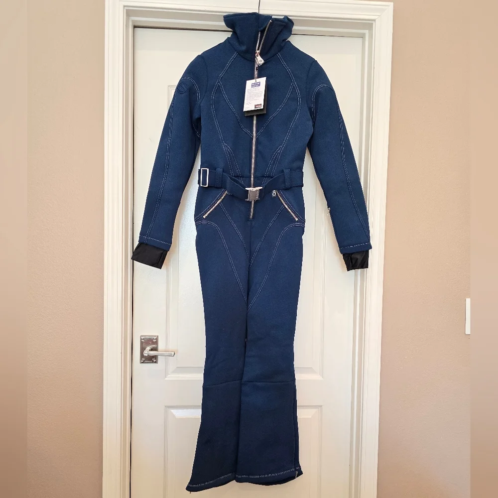 Chic Blue Belted Jumpsuit - Picture 8 of 16